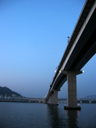 広島大橋の夕暮れ